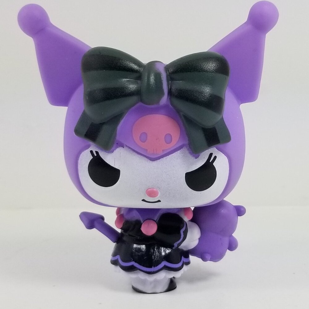 Kuromi plastic anime figurine, cake topper has paint imperfections please review